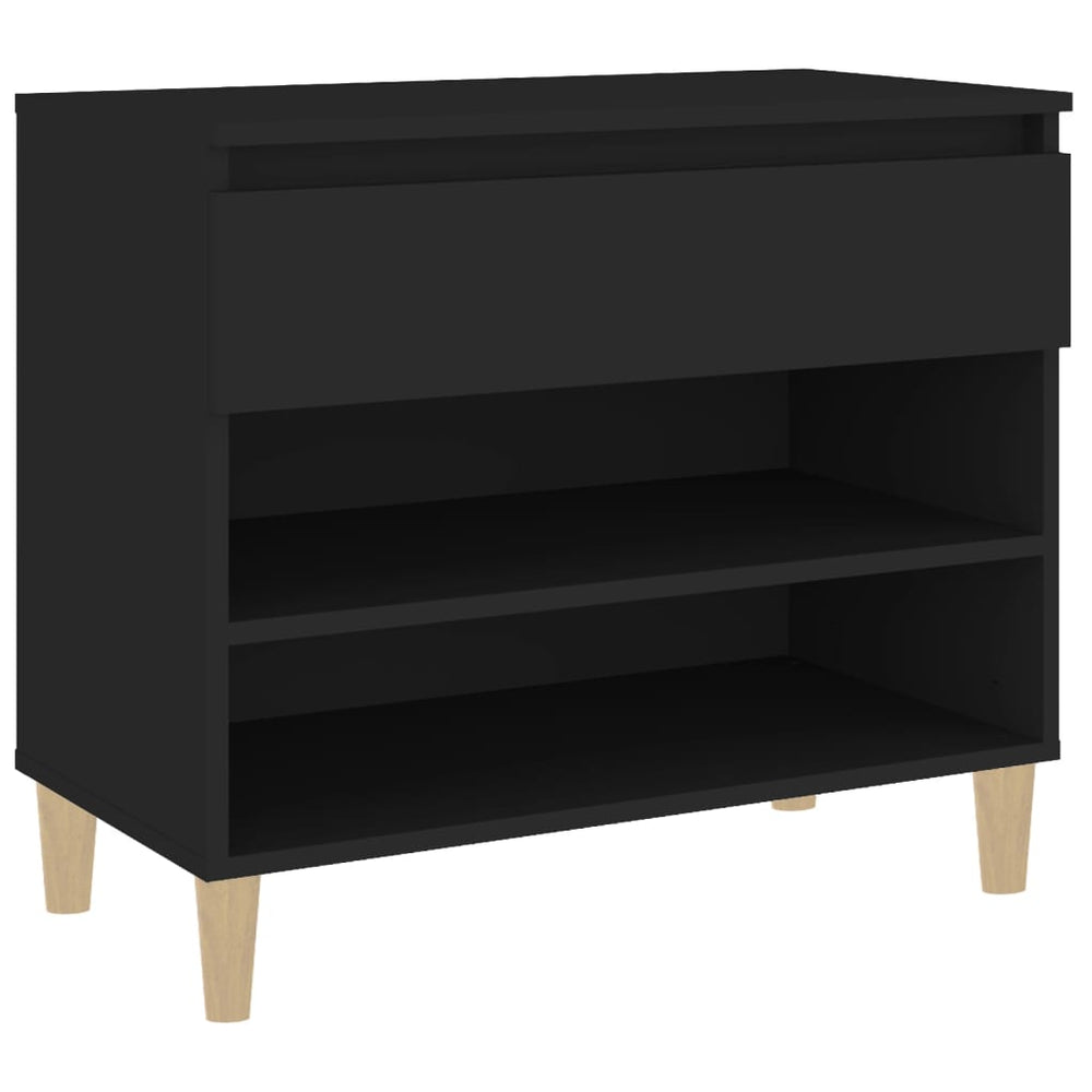 Schuhregal Schwarz 70x60 cm
