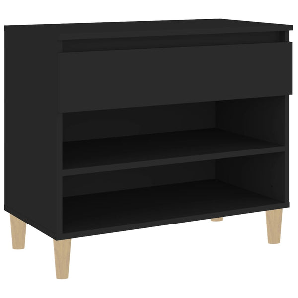 Schuhregal Schwarz 70x60 cm