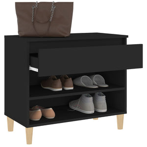 Schuhregal Schwarz 70x60 cm