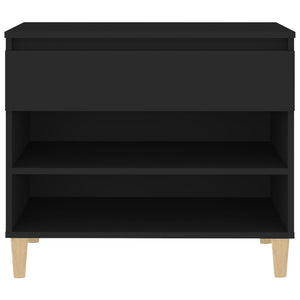 Schuhregal Schwarz 70x60 cm