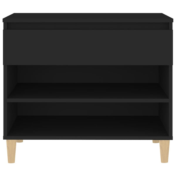 Schuhregal Schwarz 70x60 cm