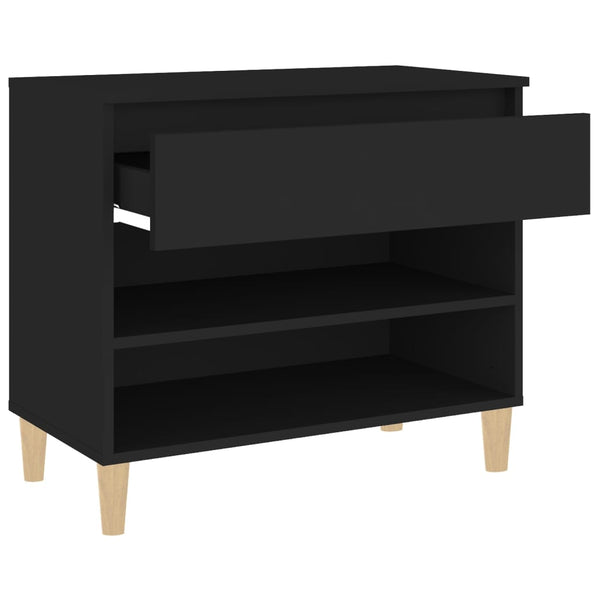 Schuhregal Schwarz 70x60 cm