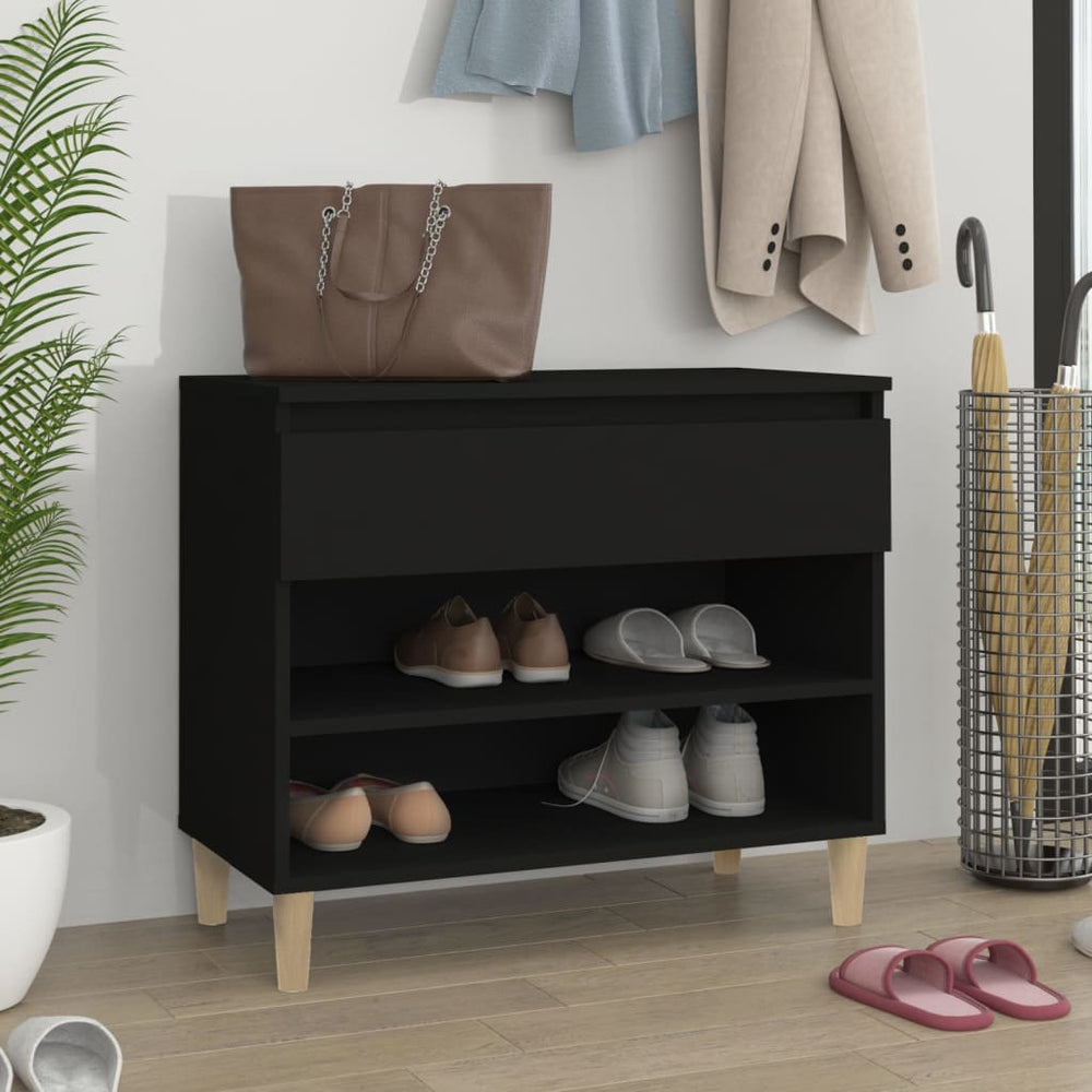 Schuhregal Schwarz 70x60 cm