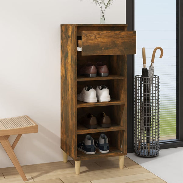 Schuhschrank Räuchereiche 40x36x105 cm