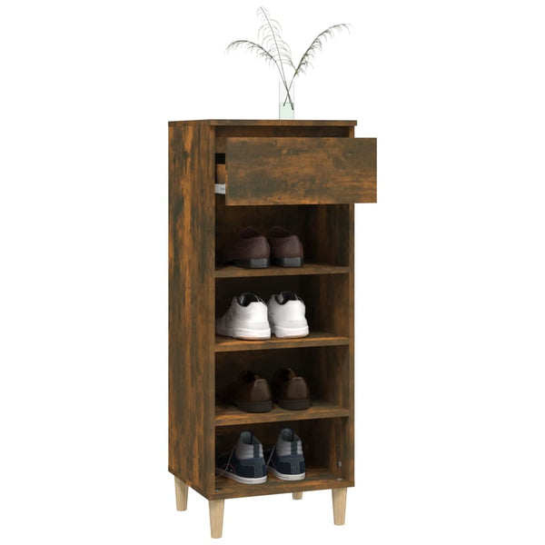 Schuhschrank Räuchereiche 40x36x105 cm