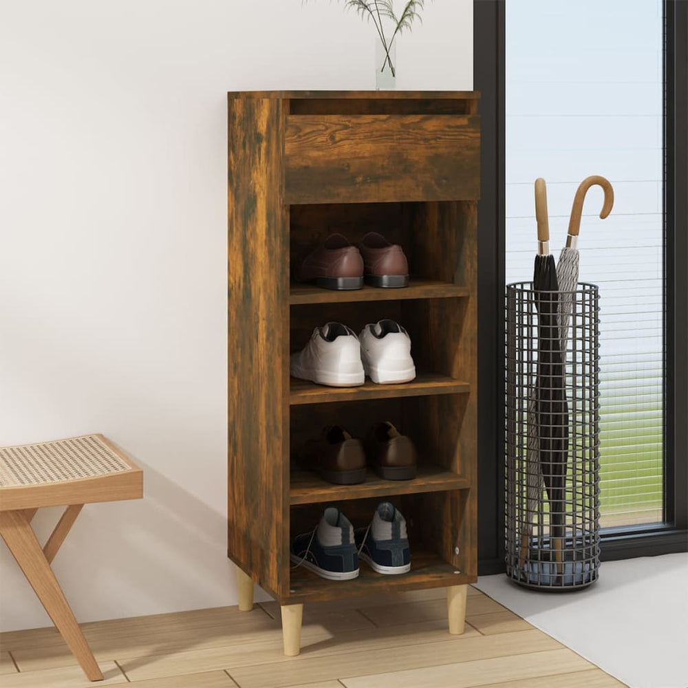 Schuhschrank Räuchereiche 40x36x105 cm