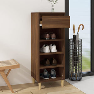 Schuhschrank Braun Eichen-Optik 40x36x105 cm