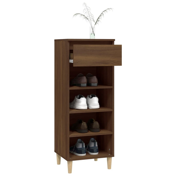 Schuhschrank Braun Eichen-Optik 40x36x105 cm
