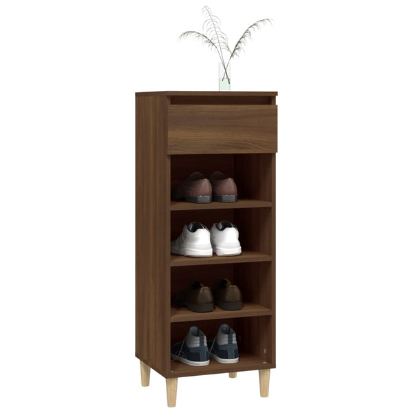 Schuhschrank Braun Eichen-Optik 40x36x105 cm