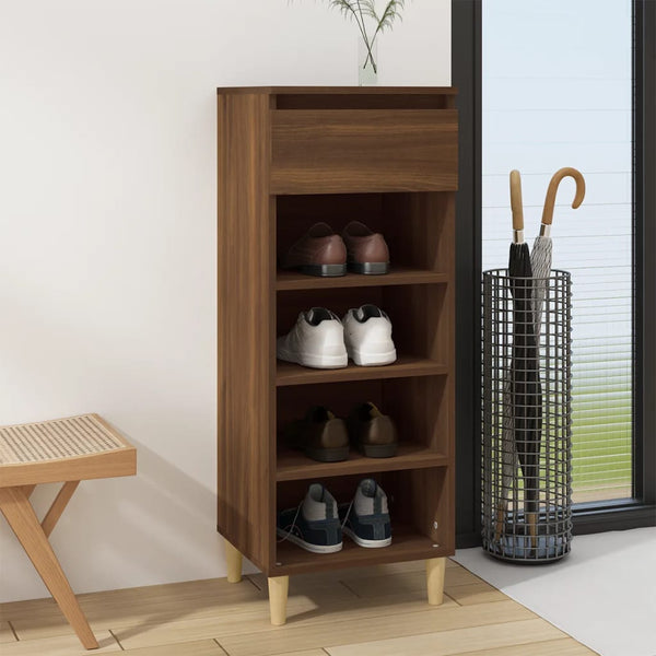Schuhschrank Braun Eichen-Optik 40x36x105 cm