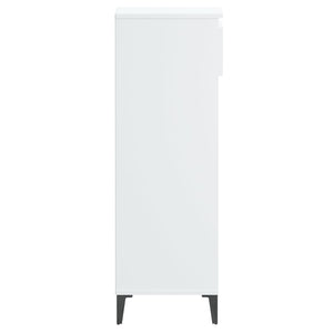 Weißes Schuhregal mit Schublade 40x105 cm