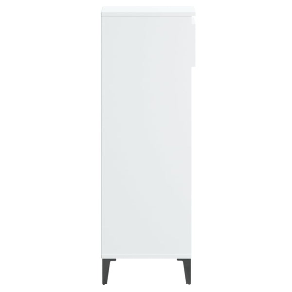Weißes Schuhregal mit Schublade 40x105 cm