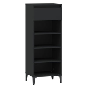 Schuhregal Schwarz Holzwerkstoff 40x36x105 cm