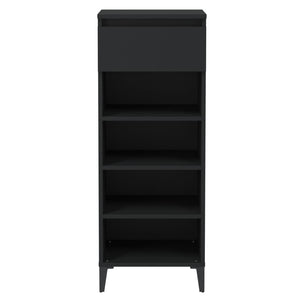 Schuhregal Schwarz Holzwerkstoff 40x36x105 cm