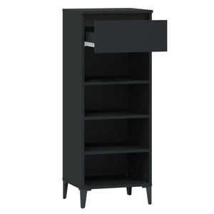 Schuhregal Schwarz Holzwerkstoff 40x36x105 cm