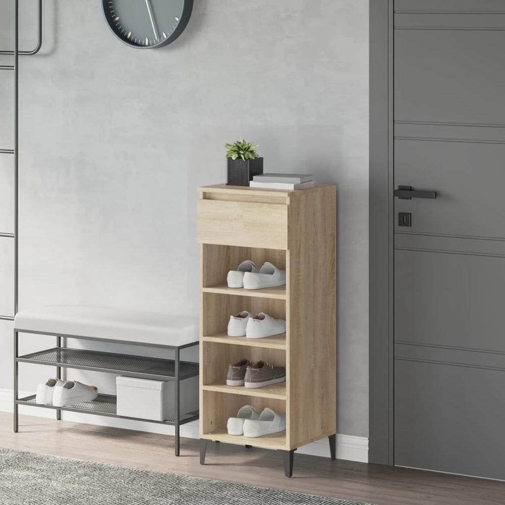 Schuhregal Sonoma-Eiche 40x36x105 cm