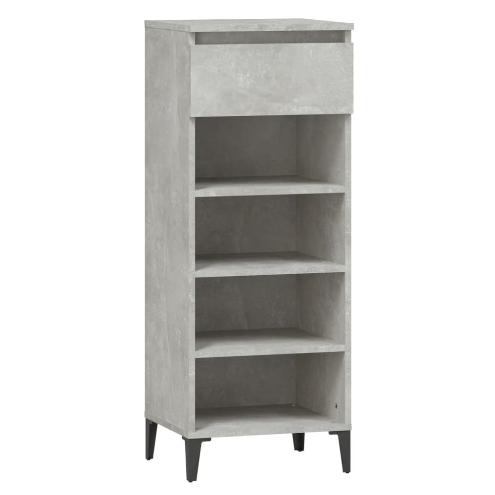 Schuhregal Betongrau 40x36x105 cm
