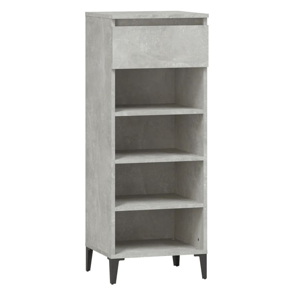 Schuhregal Betongrau 40x36x105 cm
