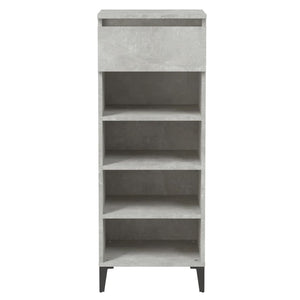 Schuhregal Betongrau 40x36x105 cm