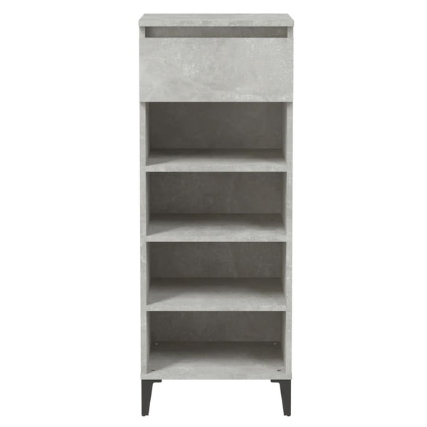 Schuhregal Betongrau 40x36x105 cm