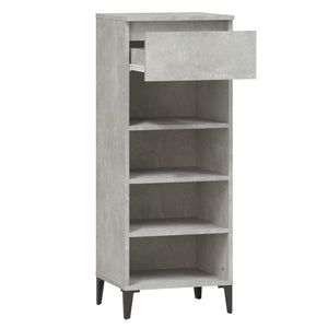 Schuhregal Betongrau 40x36x105 cm
