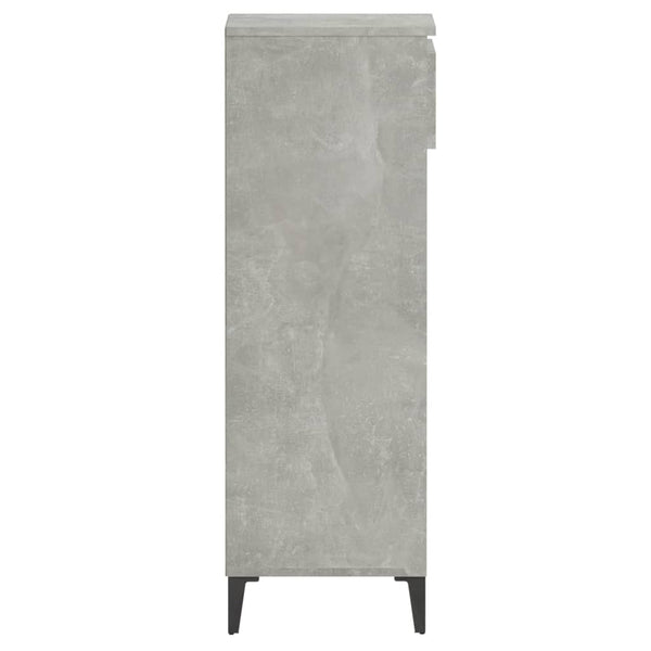 Schuhregal Betongrau 40x36x105 cm