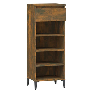 Schuhregal Räuchereiche Holz 40x36x105 cm