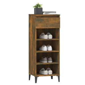 Schuhregal Räuchereiche Holz 40x36x105 cm
