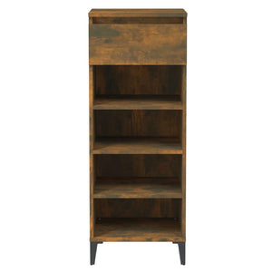 Schuhregal Räuchereiche Holz 40x36x105 cm