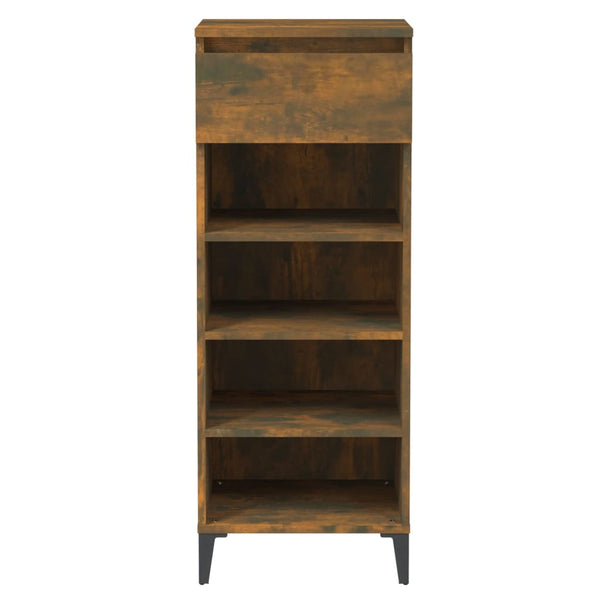 Schuhregal Räuchereiche Holz 40x36x105 cm