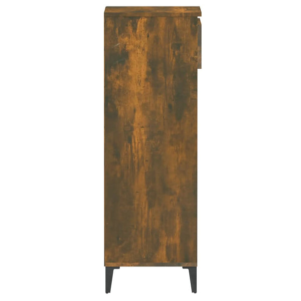 Schuhregal Räuchereiche Holz 40x36x105 cm