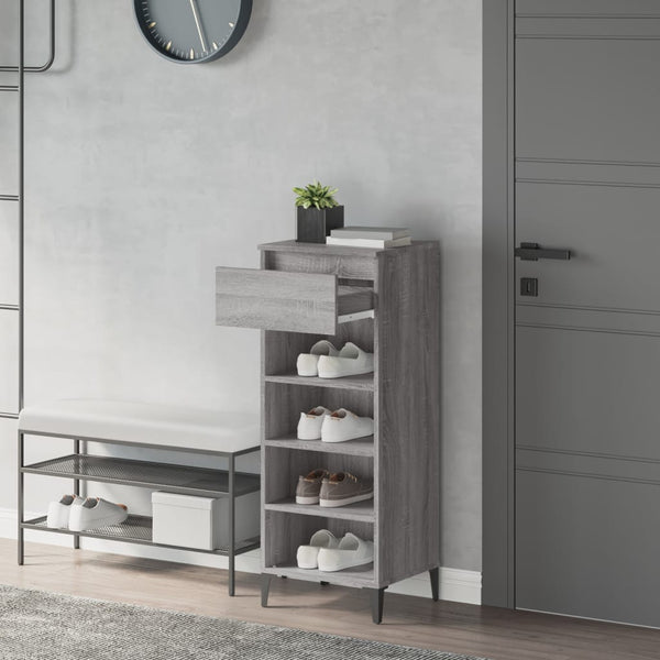 Schuhregal Grau Sonoma 40x36x105 cm