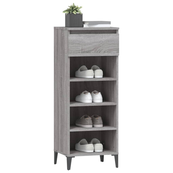 Schuhregal Grau Sonoma 40x36x105 cm