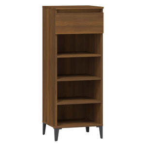 Schuhregal Braun Eichenoptik 40x36x105 cm