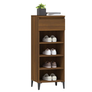 Schuhregal Braun Eichenoptik 40x36x105 cm