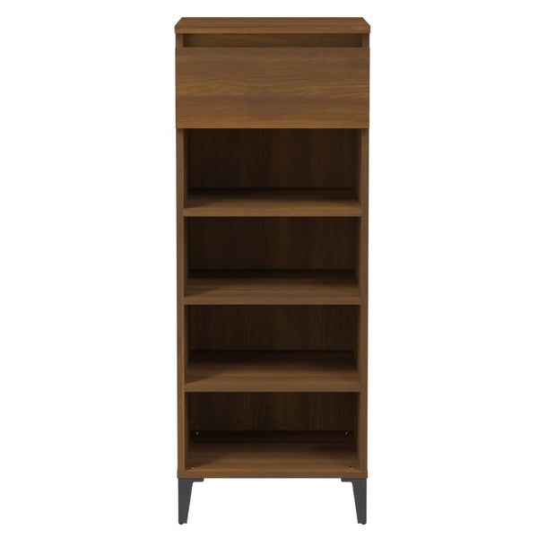 Schuhregal Braun Eichenoptik 40x36x105 cm