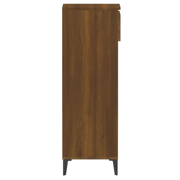 Schuhregal Braun Eichenoptik 40x36x105 cm