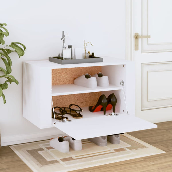 Wand-Schuhschrank Weiß 70x35x38 cm