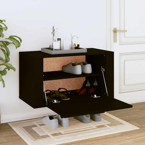 Wand-Schuhschrank Schwarz 70x35x38 cm