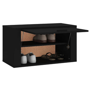 Wand-Schuhschrank Schwarz 70x35x38 cm