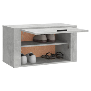 Wand-Schuhschrank Betongrau 70x35x38 cm