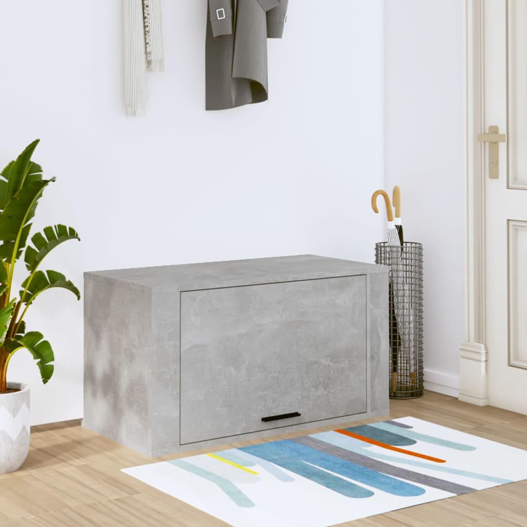 Wand-Schuhschrank Betongrau 70x35x38 cm