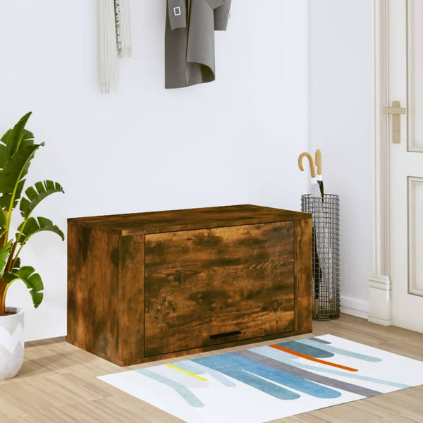 Wand-Schuhschrank Räuchereiche Massivholz