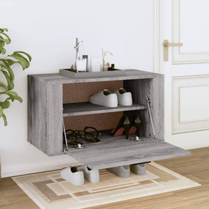 Wand-Schuhschrank Grau Sonoma 70x35x38 cm