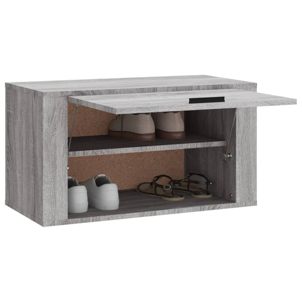 Wand-Schuhschrank Grau Sonoma 70x35x38 cm