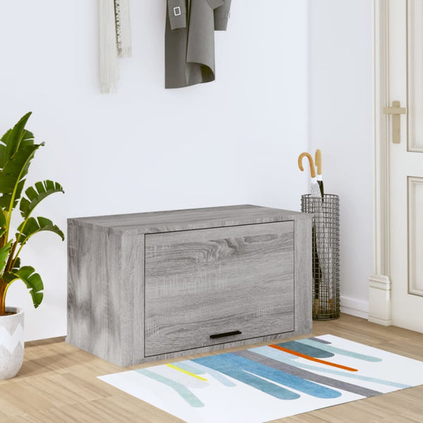 Wand-Schuhschrank Grau Sonoma 70x35x38 cm
