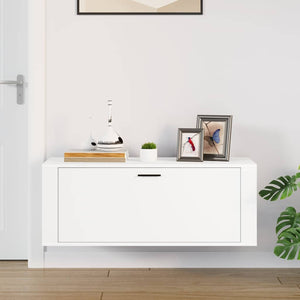 Wand Schuhschrank Weiß 100x35x38 cm