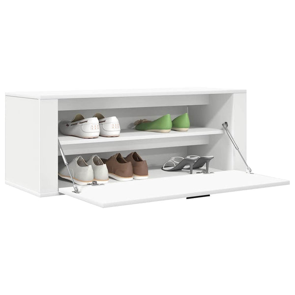 Wand Schuhschrank Weiß 100x35x38 cm