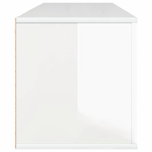 Wand-Schuhschrank Hochglanz Weiß 100cm