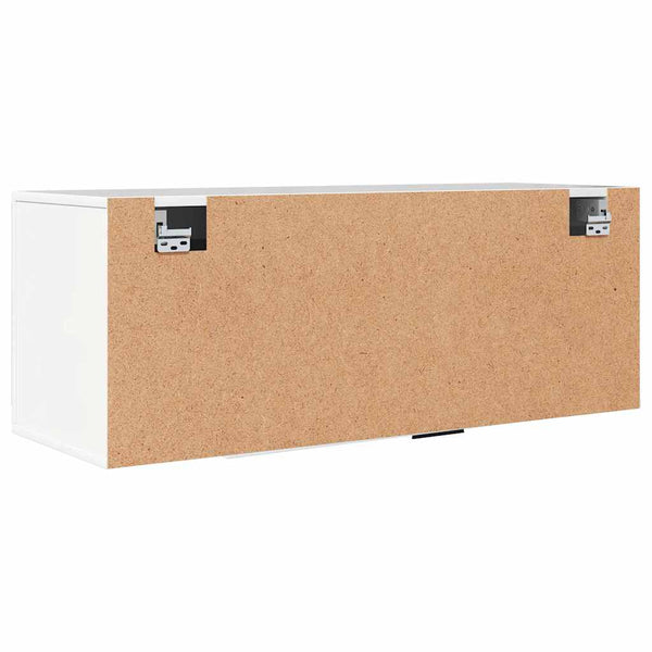 Wand-Schuhschrank Hochglanz Weiß 100cm